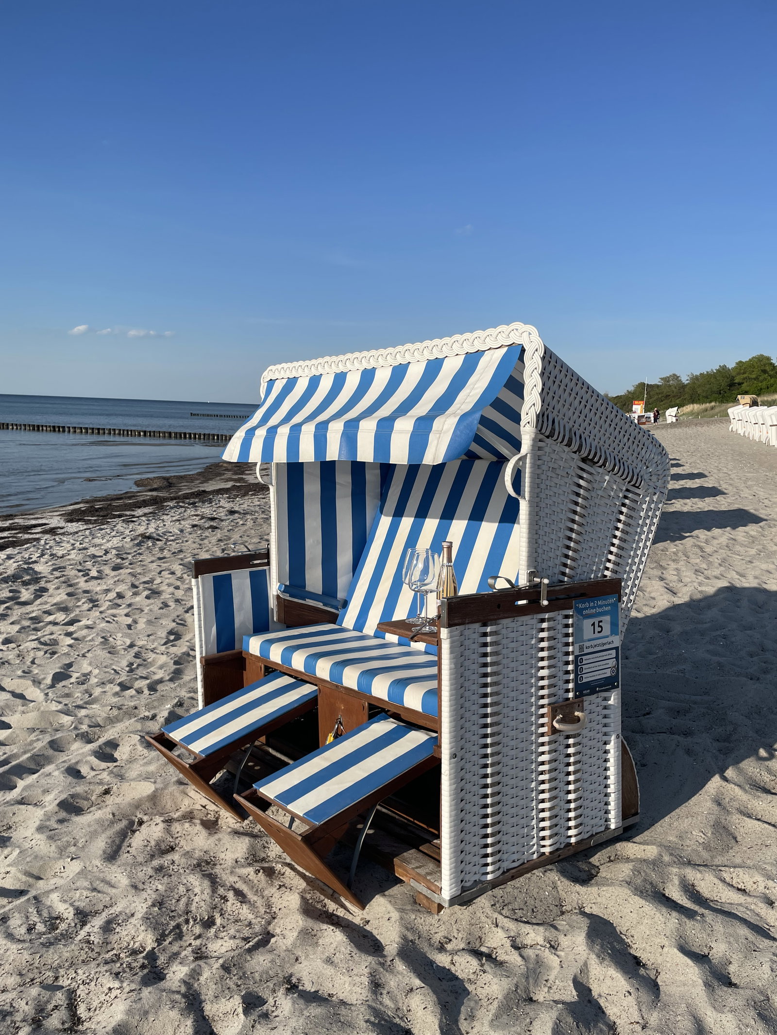 Strandkorb für 3 Personen