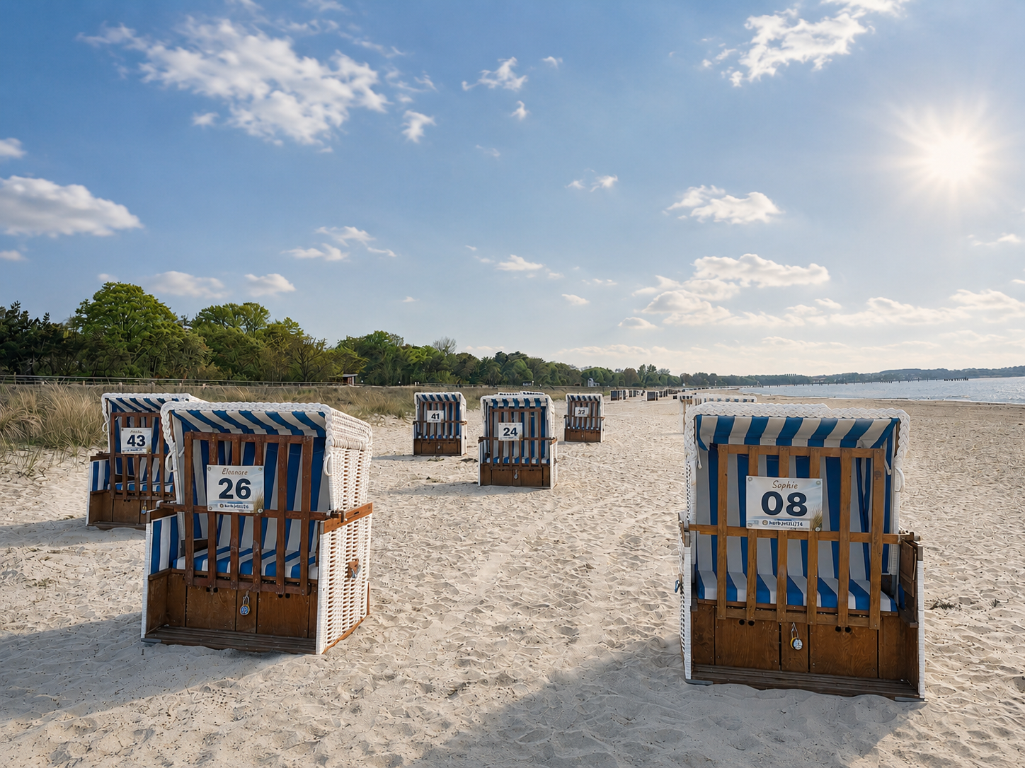 Aufstellung Strandabschnitt
